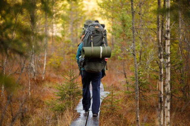 Outward Bound Student hiking in Finland